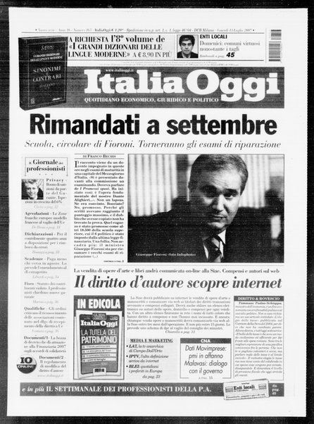 Italia oggi : quotidiano di economia finanza e politica